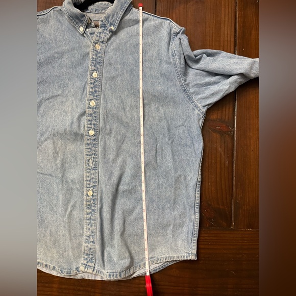 Bear Back Vintage Men's Denim Jacket Well Worn workshirt - Picture 7 of 8